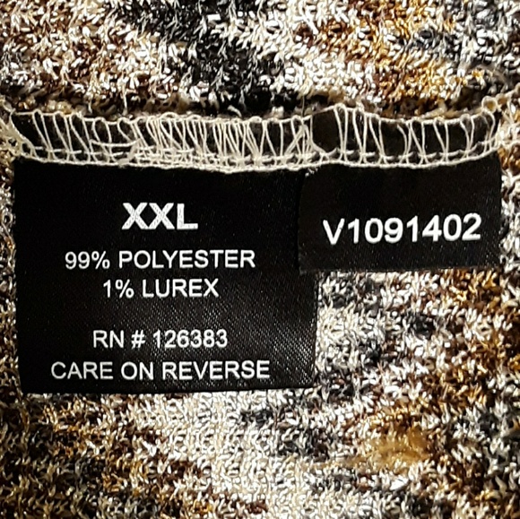 Ethyl Women's Top  in Brown Tones Sz. XXL - Picture 4 of 5